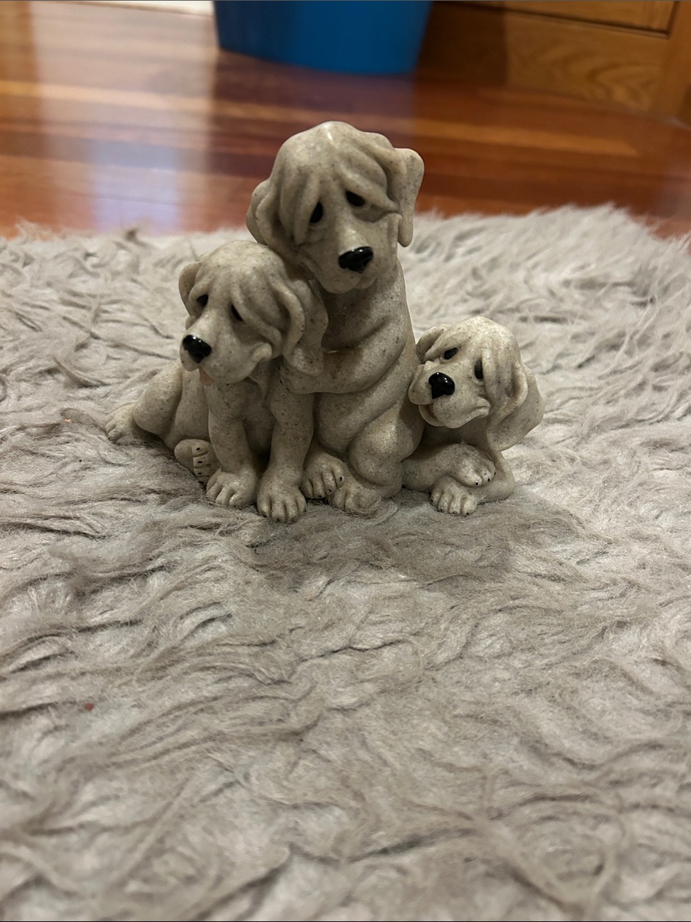 Quarry Critters Petie, Pepe, Pooch Gray Ceramic Puppies Figurine